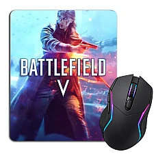 Mouse pad with print A Woman Soldier With A Gun