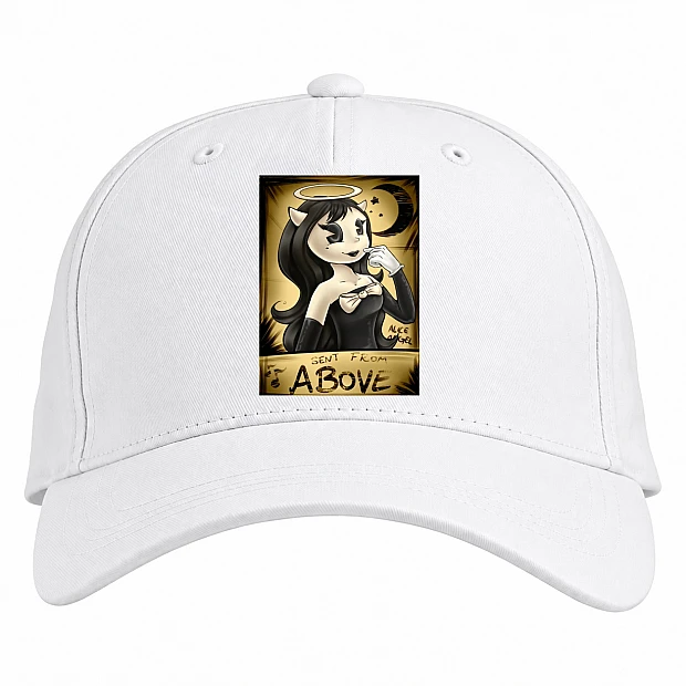 Baseball cap with Print Alice Angel - white