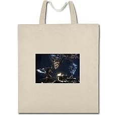 Eco bag with print Zobra - beige