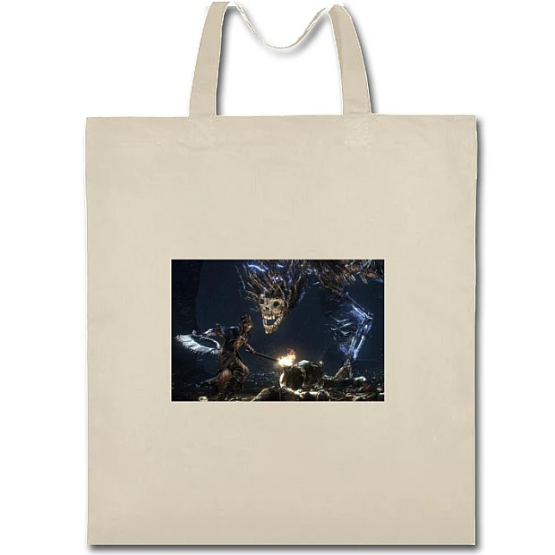 Eco bag with print Zobra - beige