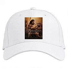 Baseball cap with Print Conan And The Beast - white