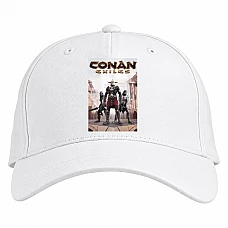 Baseball cap with Print Barbarians - white