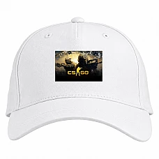 Baseball cap with Print Cs Go - white
