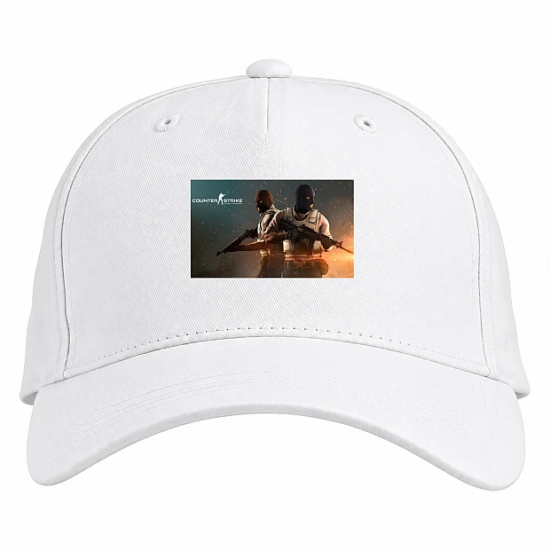 Baseball cap with Print Global Offensive - white
