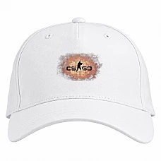 Baseball cap with Print Cs Go Logo - white