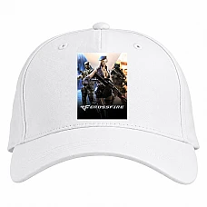 Baseball cap with Print Three Soldiers - white