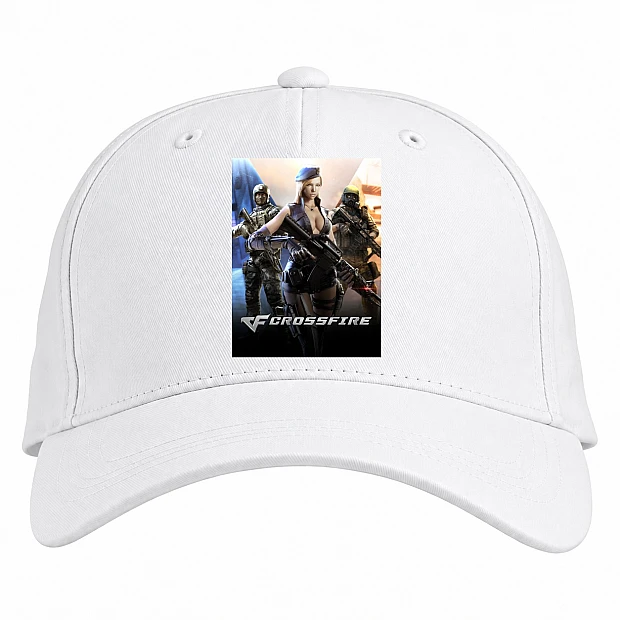 Baseball cap with Print Three Soldiers - white