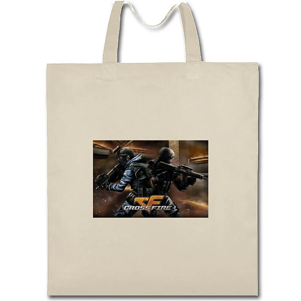 Eco bag with print Two Swat - beige