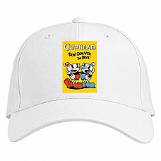 Baseball cap with Print Cuphead Protagonists - white