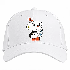 Baseball cap with Print Cuphead Protagonist - white
