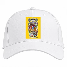 Baseball cap with Print Cuphead All The Heroes Of The Game - white