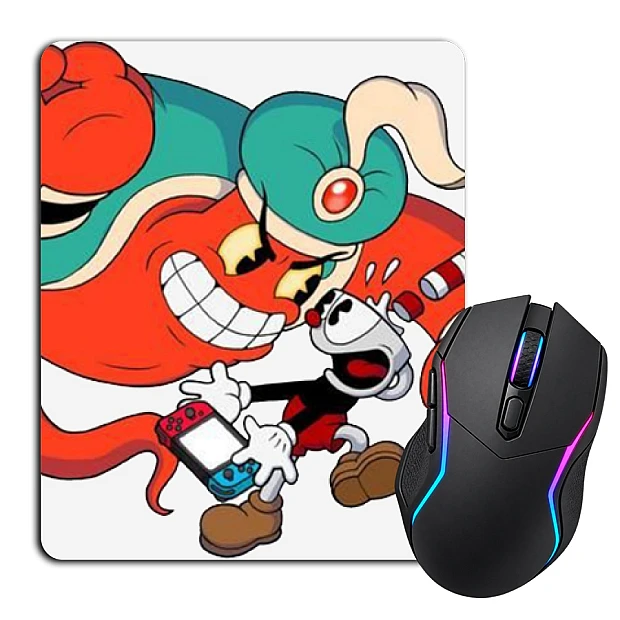 Mouse pad with print Cuphead Evil Genie