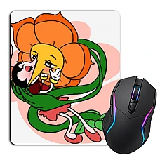 Mouse pad with print Cuphead Flower Girl
