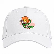 Baseball cap with Print Cuphead Flower Girl - white