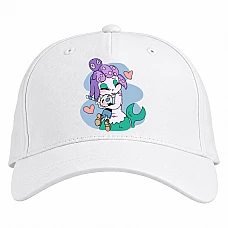 Baseball cap with Print Cuphead And Cala Maria - white