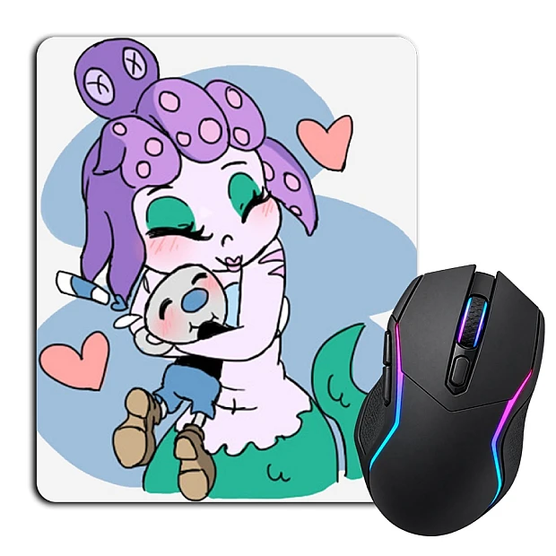 Mouse pad with print Cuphead And Cala Maria