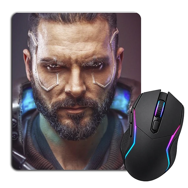 Mouse pad with print Cyberpunk 2077 Game's Protagonist