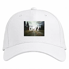 Baseball cap with Print Dayz Road In The Woods - white