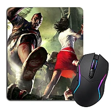 Mouse pad with print Dead Island Battle With The Zombies With Ax