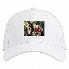 Baseball cap with Print Dead Island Battle With The Zombies With Ax - white