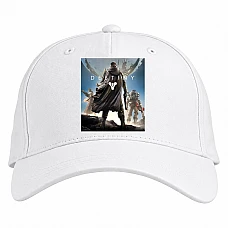 Baseball cap with Print Destiny - white
