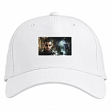 Baseball cap with Print Deus Ex Protagonist - white