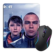 Mouse pad with print Detroit Become Human Three Playable Characters