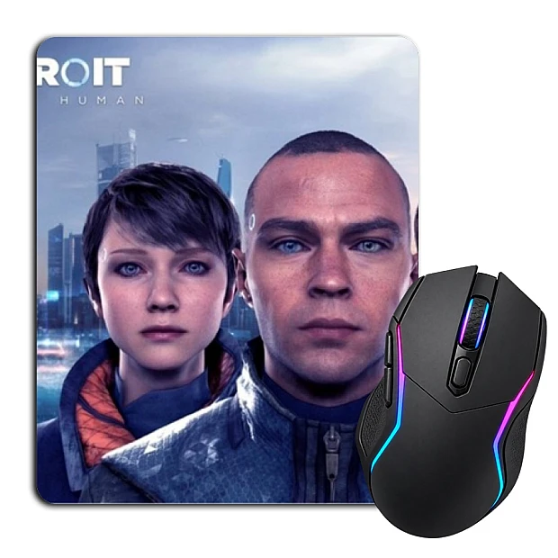 Mouse pad with print Detroit Become Human Three Playable Characters