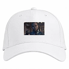 Baseball cap with Print Detroit Become Human Protagonist With A Gun - white