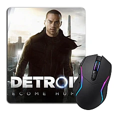 Mouse pad with print Detroit Become Human Three Playable Characters In The Intro