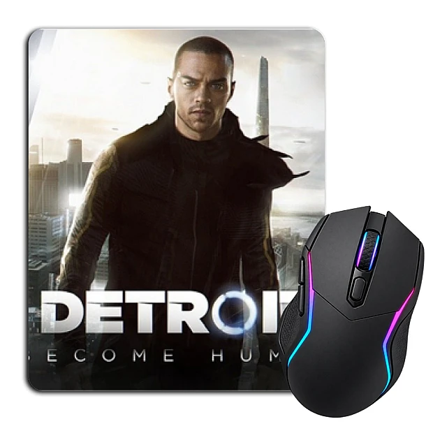 Mouse pad with print Detroit Become Human Three Playable Characters In The Intro