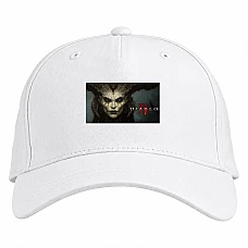 Baseball cap with Print 4 Diablo Lord Of Terror - white