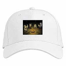 Baseball cap with Print Dont Starve Campfire - white