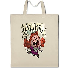 Eco bag with print Wilba - beige