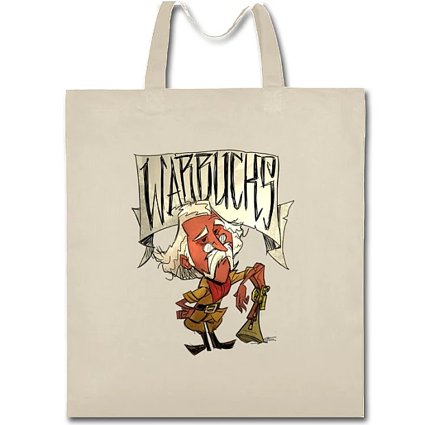 Eco bag with print Warbucks - beige