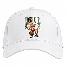 Baseball cap with Print Warbucks - white