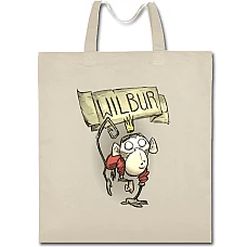Eco bag with print Wilbur - beige