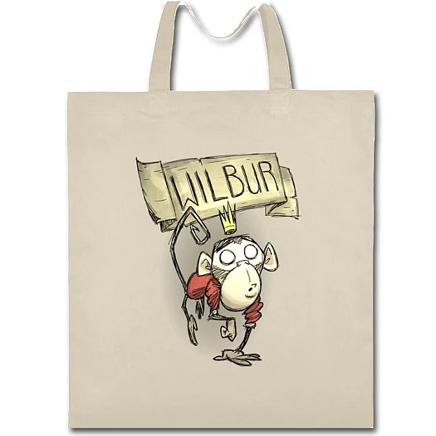 Eco bag with print Wilbur - beige