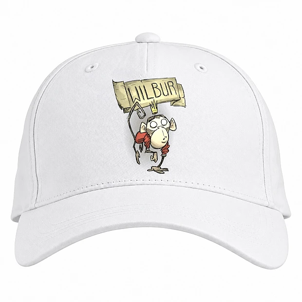 Baseball cap with Print Wilbur - white