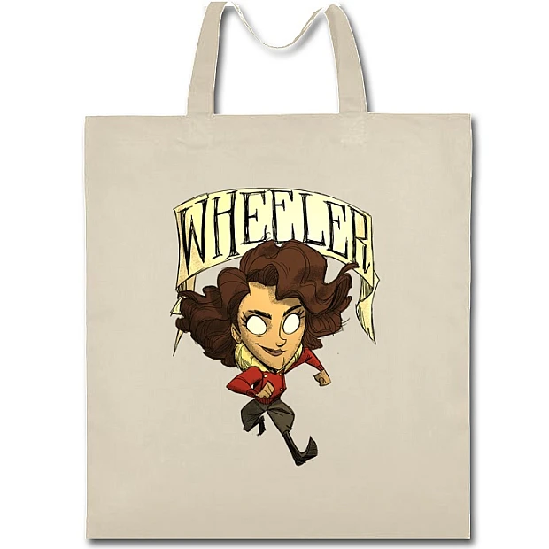 Eco bag with print Wheeler - beige