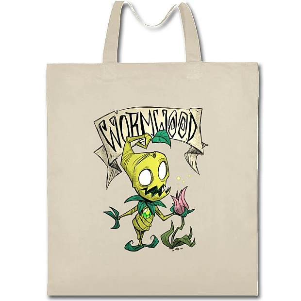 Eco bag with print Wormwood - beige