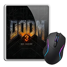 Mouse pad with print Doom 3 Bfg Edition Logo 2