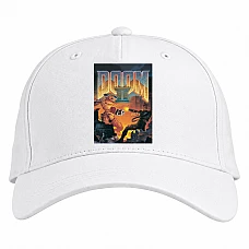 Baseball cap with Print Doom Ii Hell On Earth - white