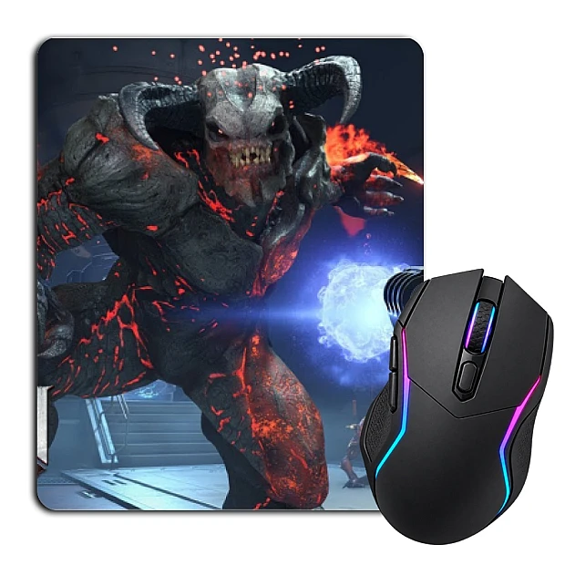 Mouse pad with print Doom Eternal
