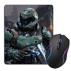 Mouse pad with print Doom Game Character