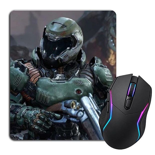 Mouse pad with print Doom Game Character