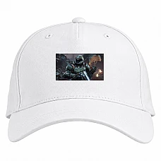 Baseball cap with Print Doom Game Character - white
