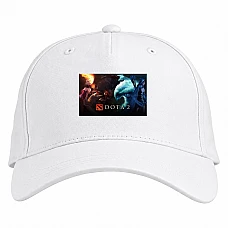 Baseball cap with Print Dota 2 Four Elements - white