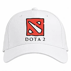 Baseball cap with Print Dota 2 Logo - white