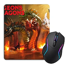 Mouse pad with print Dungeons & Dragons Cover Dragons On Fire